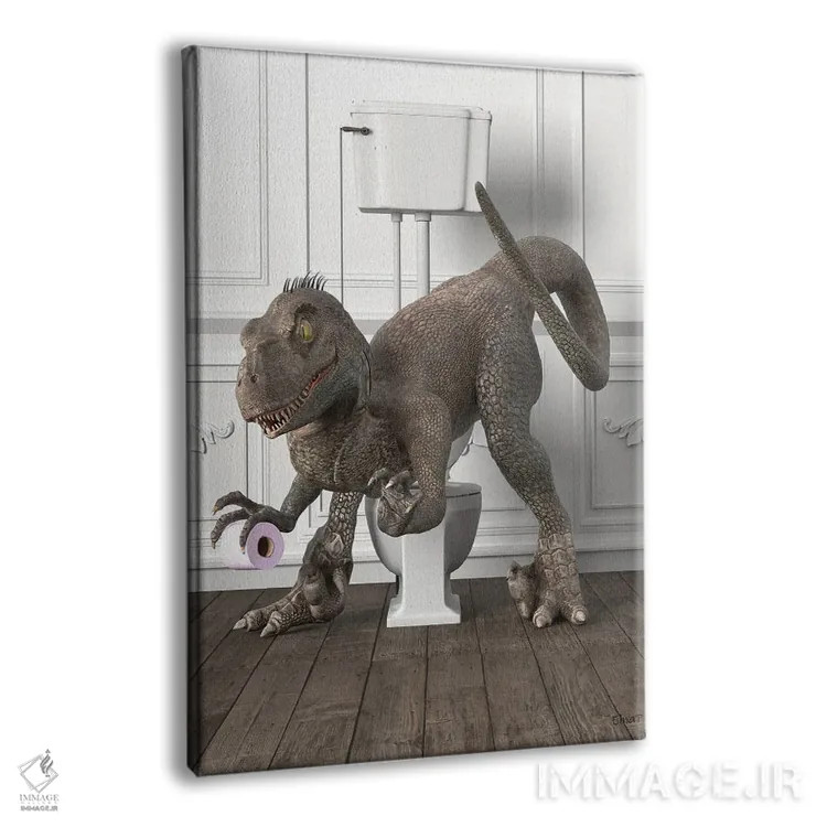 تابلو دکوراتیو ولوسی رپتور در توالت اثر جوفری فیلیپ - نمای پرسپکتیو محصول