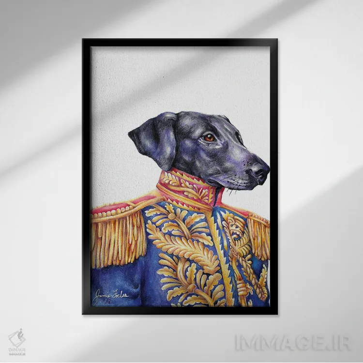 تابلو دکوراتیو لوگان اثر جیمی فوربز - نمای قابدار مشکی