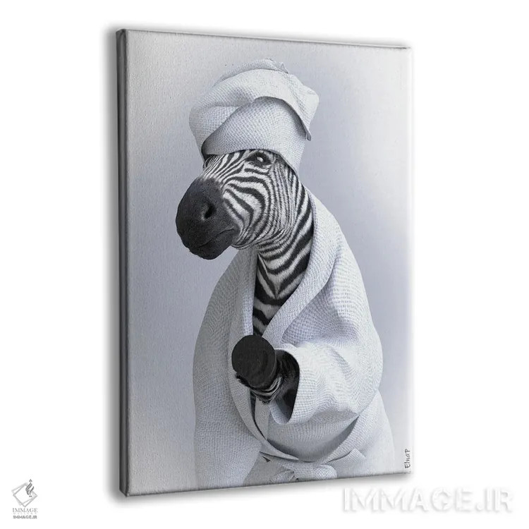 تابلو دکوراتیو گورخر در وان اثر جوفری فیلیپ - نمای پرسپکتیو محصول