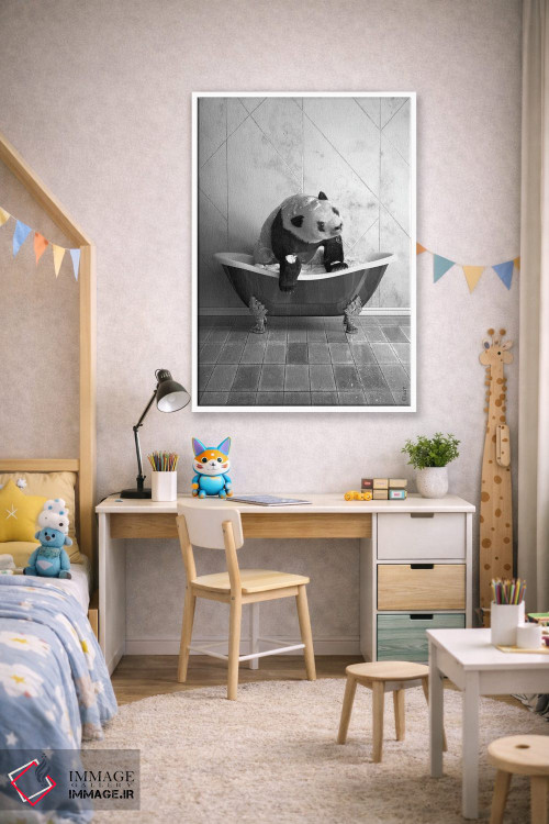 تابلو دکوراتیو پاندا روی توالت اثر جوفری فیلیپ - D1W