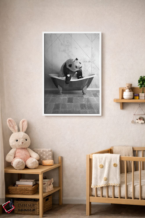 تابلو دکوراتیو پاندا روی توالت اثر جوفری فیلیپ - D3W