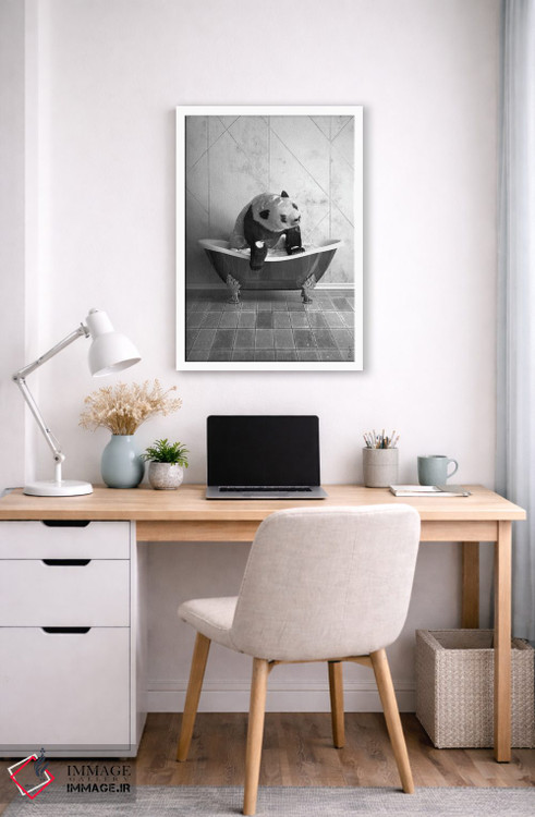 تابلو دکوراتیو پاندا روی توالت اثر جوفری فیلیپ - D5W