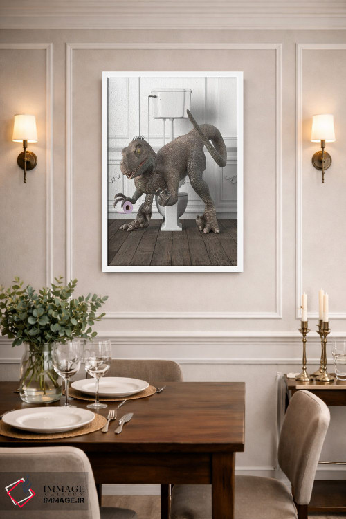 تابلو دکوراتیو ولوسی رپتور در توالت اثر جوفری فیلیپ - D1W