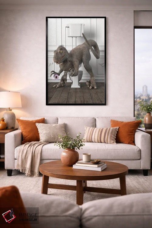تابلو دکوراتیو ولوسی رپتور در توالت اثر جوفری فیلیپ - D2B