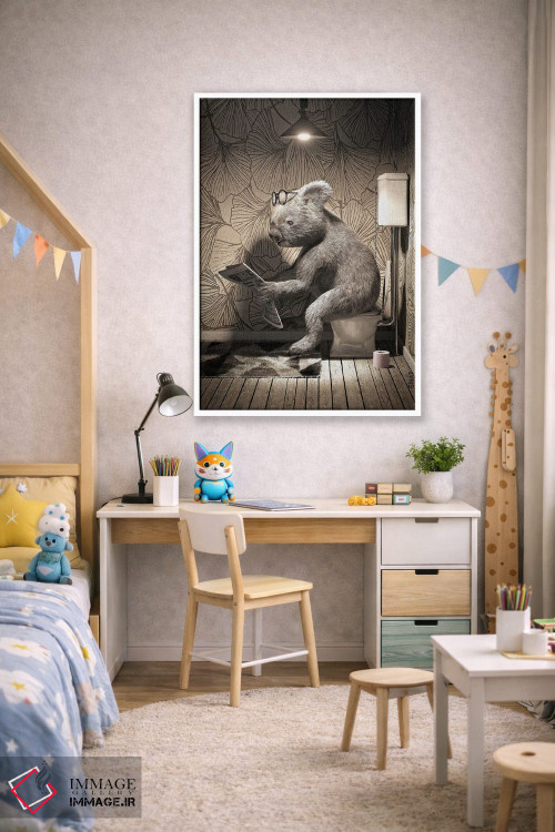 تابلو دکوراتیو کوالا روی توالت اثر جوفری فیلیپ - D1W