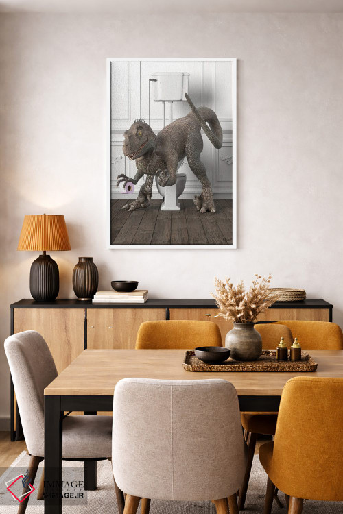 تابلو دکوراتیو ولوسی رپتور در توالت اثر جوفری فیلیپ - D5W
