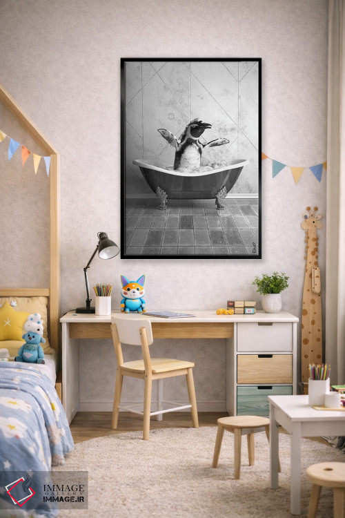 تابلو دکوراتیو پنگوئن در وان اثر جوفری فیلیپ - D2B