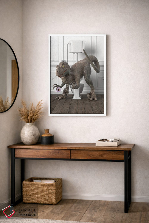تابلو دکوراتیو ولوسی رپتور در توالت اثر جوفری فیلیپ - D3W