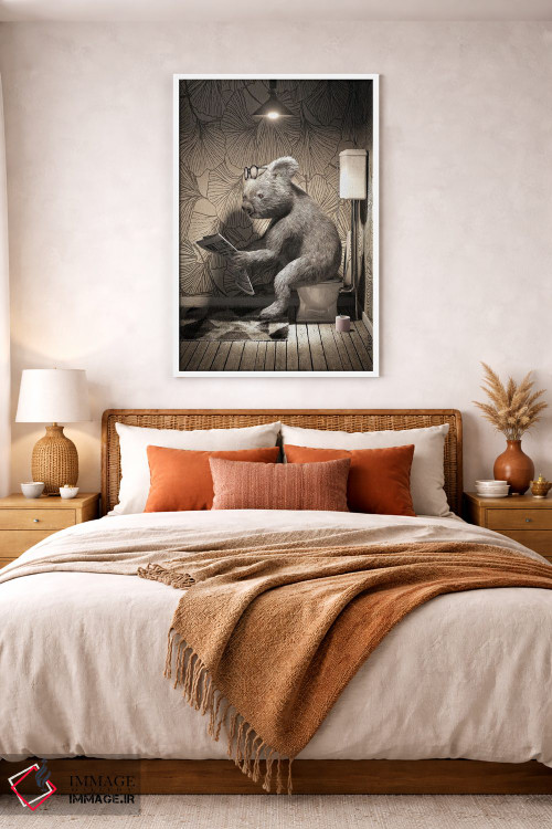 تابلو دکوراتیو کوالا روی توالت اثر جوفری فیلیپ - D3W