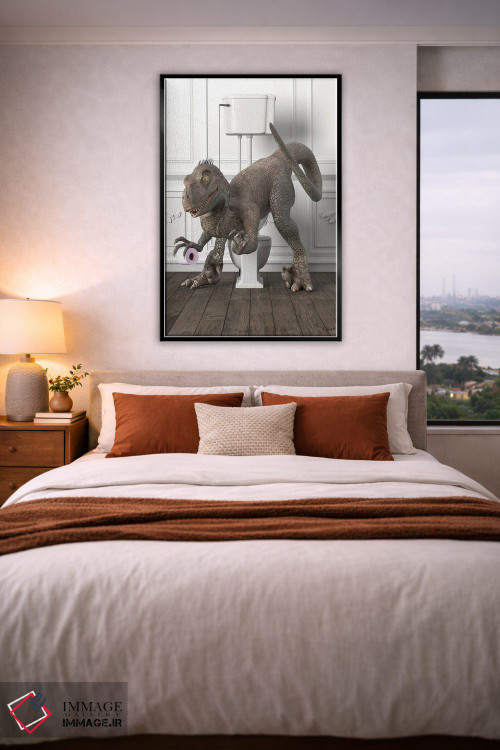 تابلو دکوراتیو ولوسی رپتور در توالت اثر جوفری فیلیپ - D4B