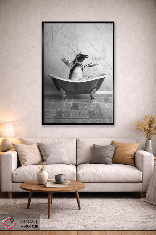 تابلو دکوراتیو پنگوئن در وان اثر جوفری فیلیپ - D3B