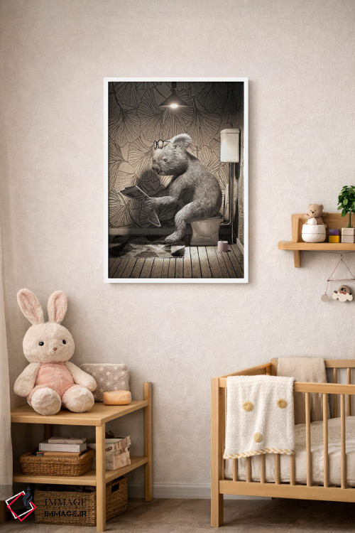 تابلو دکوراتیو کوالا روی توالت اثر جوفری فیلیپ - D4W