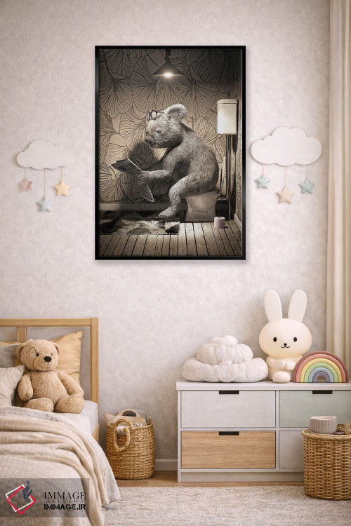 تابلو دکوراتیو کوالا روی توالت اثر جوفری فیلیپ - D6B