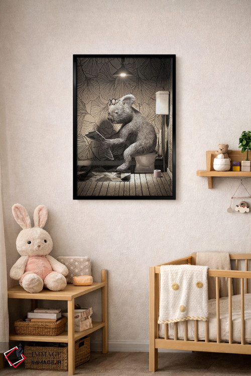 تابلو دکوراتیو کوالا روی توالت اثر جوفری فیلیپ - D5B