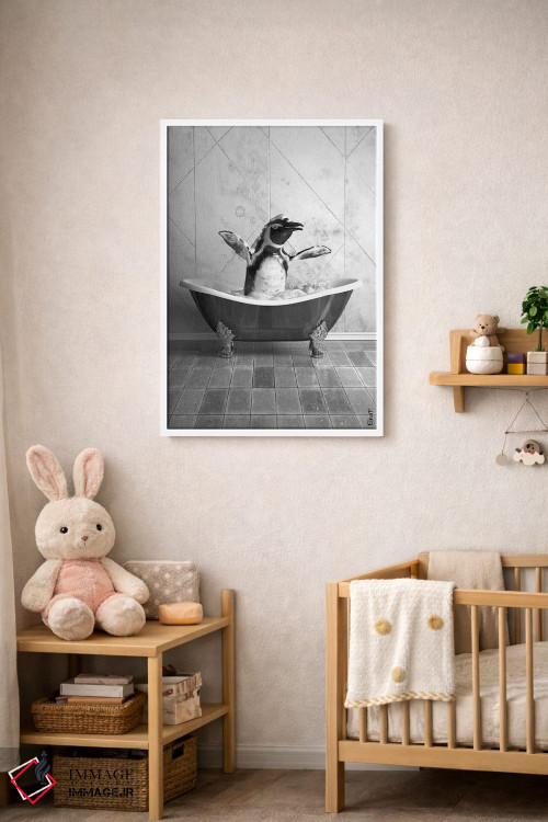 تابلو دکوراتیو پنگوئن در وان اثر جوفری فیلیپ - D4W
