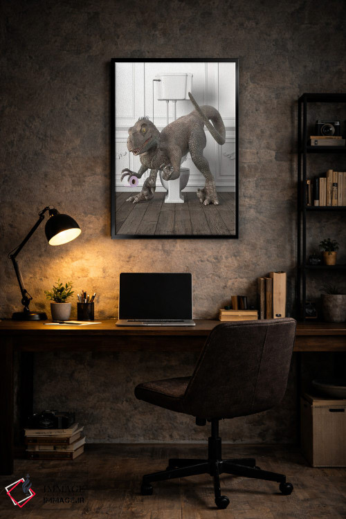 تابلو دکوراتیو ولوسی رپتور در توالت اثر جوفری فیلیپ - D6B