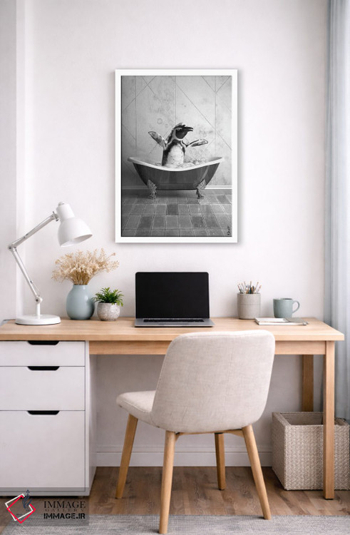 تابلو دکوراتیو پنگوئن در وان اثر جوفری فیلیپ - D6W