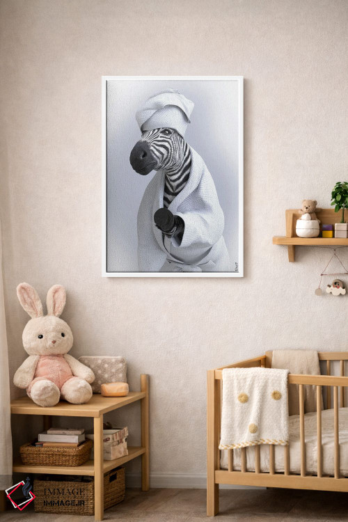 تابلو دکوراتیو گورخر در وان اثر جوفری فیلیپ - D4W