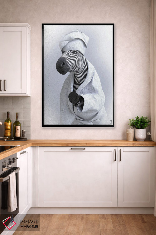 تابلو دکوراتیو گورخر در وان اثر جوفری فیلیپ - D3B