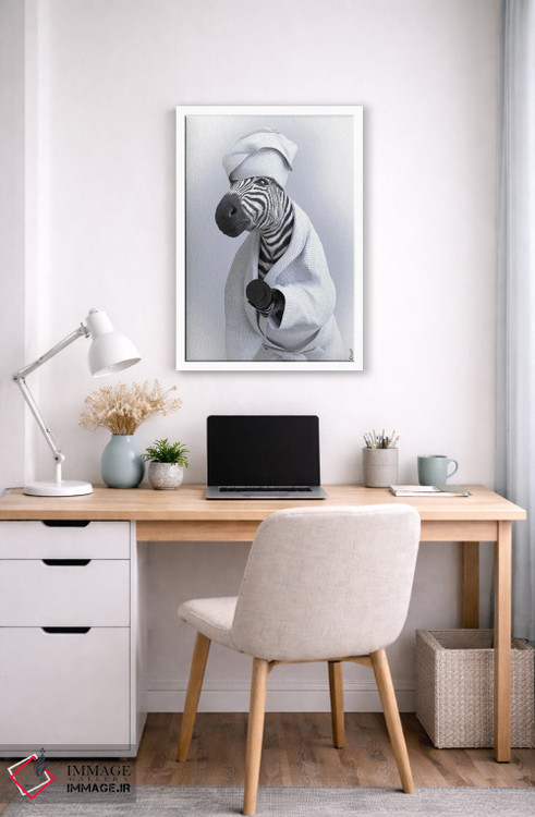 تابلو دکوراتیو گورخر در وان اثر جوفری فیلیپ - D6W