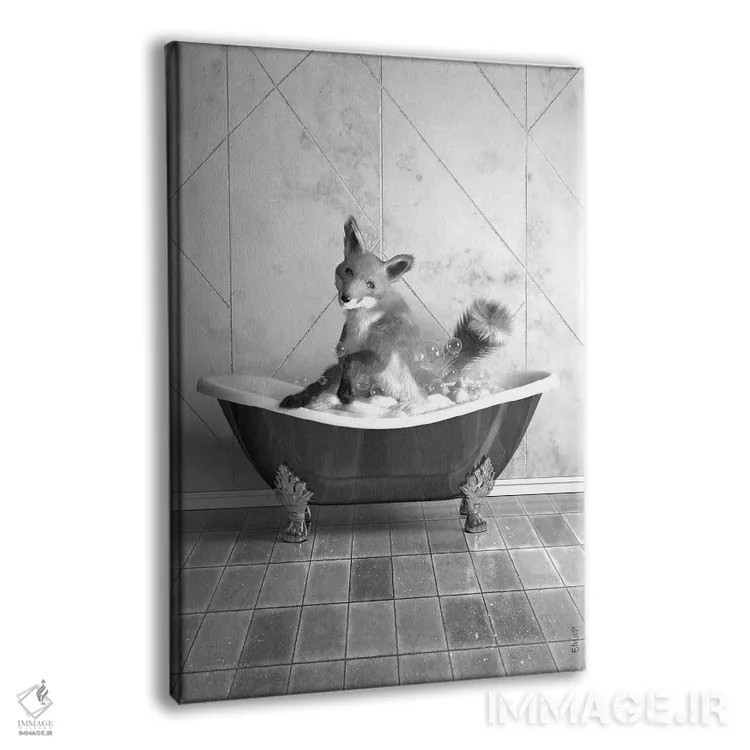 تابلو دکوراتیو روباه در وان اثر جوفری فیلیپ - نمای پرسپکتیو محصول