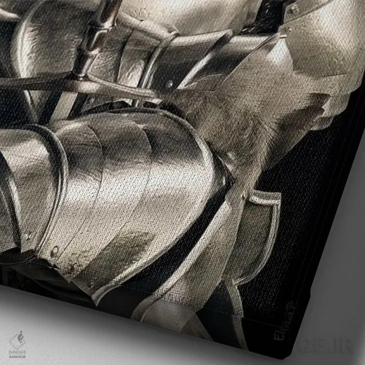 تابلو دکوراتیو پرتره بره به سبک رنسانس قدیمی اثر جوفری فیلیپ - نمای نزدیک بافت بوم