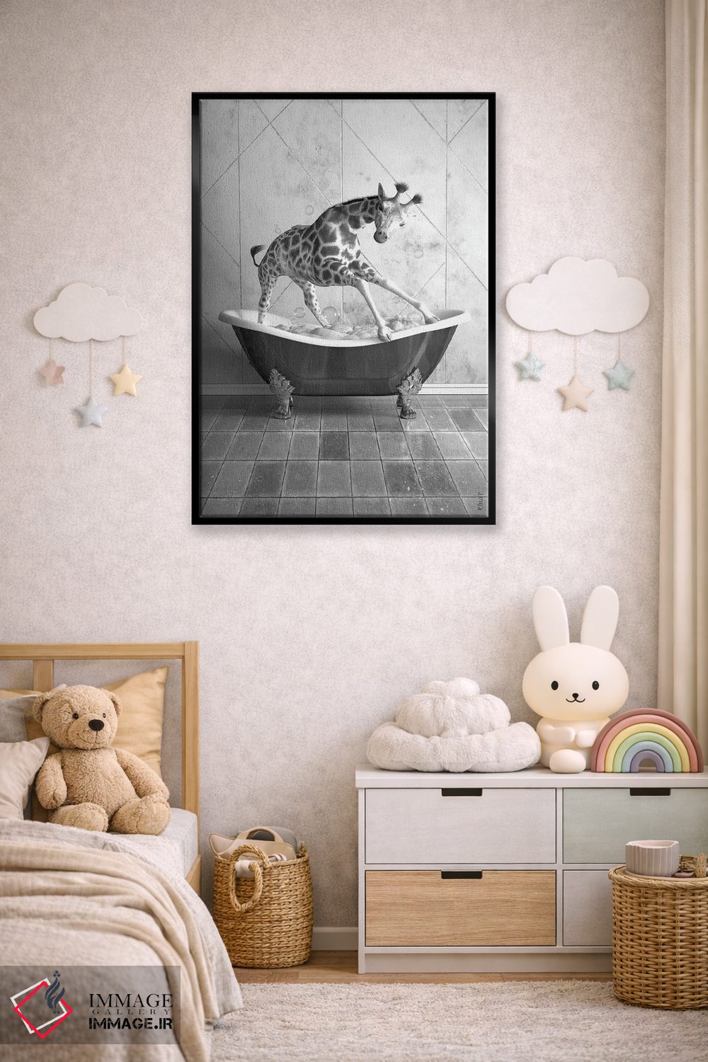 تابلو دکوراتیو زرافه در وان اثر جوفری فیلیپ - D5B