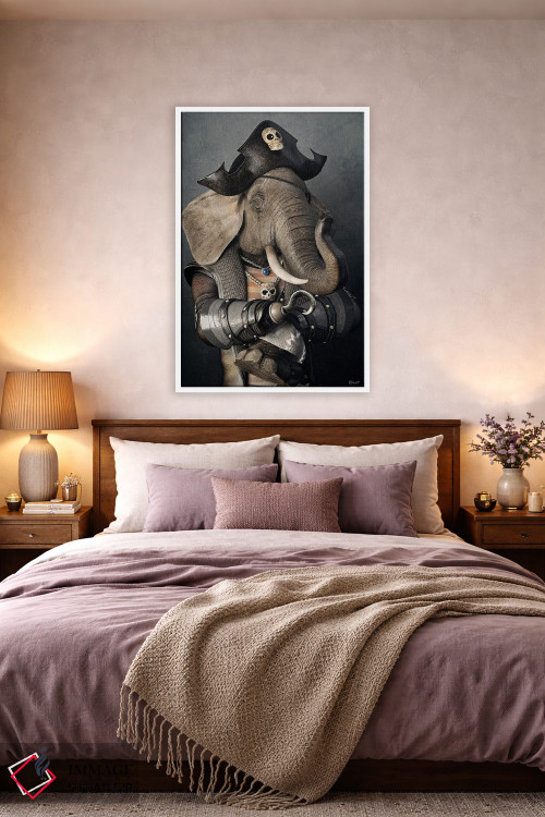 تابلو دکوراتیو پرتره فیل به سبک رنسانس قدیمی اثر جوفری فیلیپ - D3W