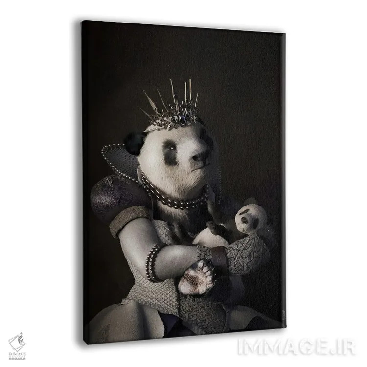 تابلو دکوراتیو پرتره پاندا به سبک رنسانس قدیمی اثر جوفری فیلیپ - نمای پرسپکتیو محصول