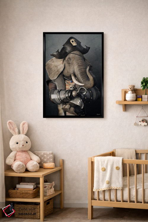 تابلو دکوراتیو پرتره فیل به سبک رنسانس قدیمی اثر جوفری فیلیپ - D5B