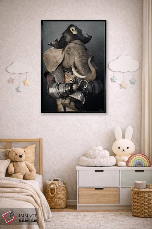 تابلو دکوراتیو پرتره فیل به سبک رنسانس قدیمی اثر جوفری فیلیپ - D6B