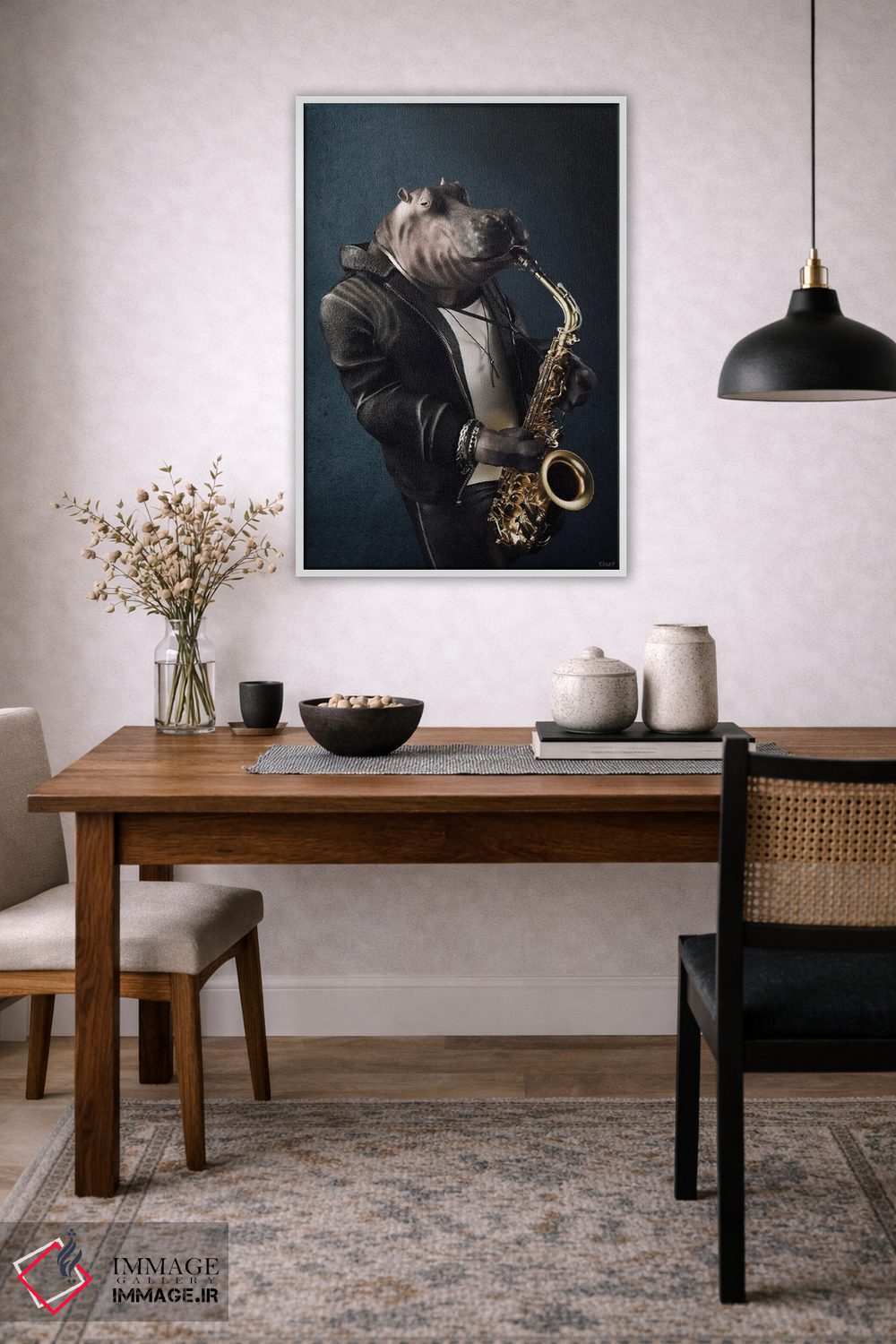 تابلو دکوراتیو پرتره اسب آبی به سبک رنسانس قدیمی اثر جوفری فیلیپ - D3W