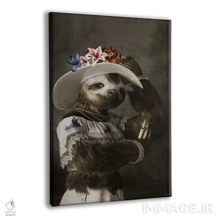 تابلو دکوراتیو پرتره تنبل به سبک رنسانس قدیمی اثر جوفری فیلیپ - نمای پرسپکتیو محصول