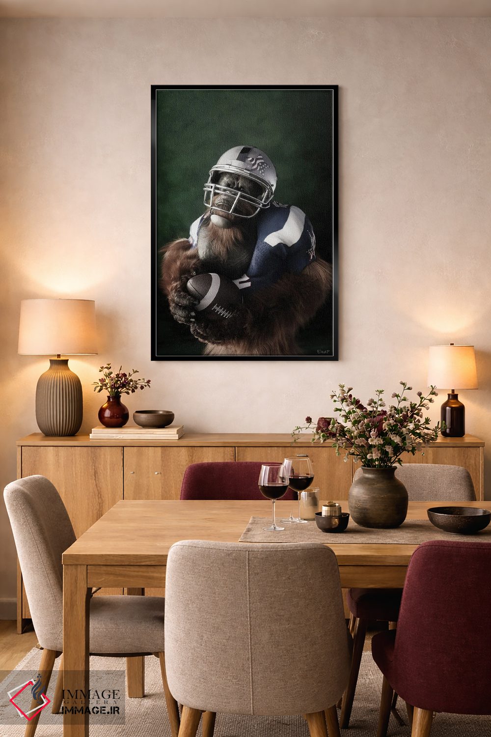 تابلو دکوراتیو پرتره اورانگوتان به سبک رنسانس قدیمی اثر جوفری فیلیپ - D5B