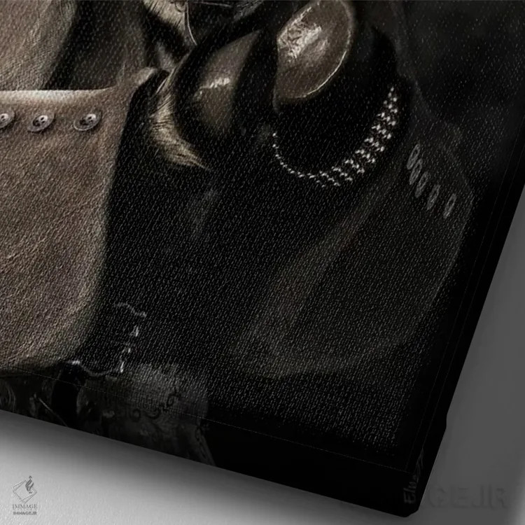 تابلو دکوراتیو پرتره گورخر به سبک رنسانس قدیمی اثر جوفری فیلیپ - نمای نزدیک بافت بوم