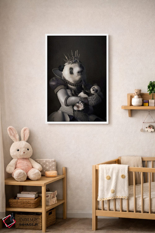 تابلو دکوراتیو پرتره پاندا به سبک رنسانس قدیمی اثر جوفری فیلیپ - D3W