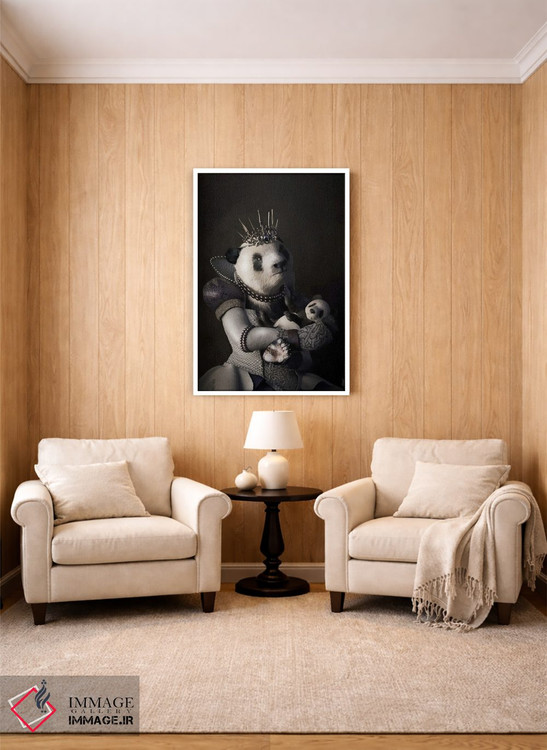 تابلو دکوراتیو پرتره پاندا به سبک رنسانس قدیمی اثر جوفری فیلیپ - D2W