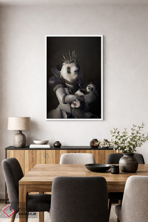 تابلو دکوراتیو پرتره پاندا به سبک رنسانس قدیمی اثر جوفری فیلیپ - D4W