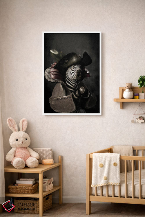 تابلو دکوراتیو پرتره گورخر به سبک رنسانس قدیمی اثر جوفری فیلیپ - D3W