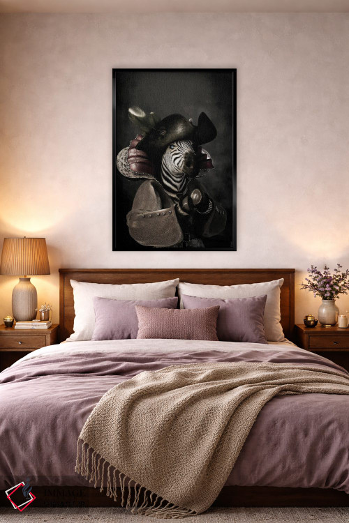 تابلو دکوراتیو پرتره گورخر به سبک رنسانس قدیمی اثر جوفری فیلیپ - D4B