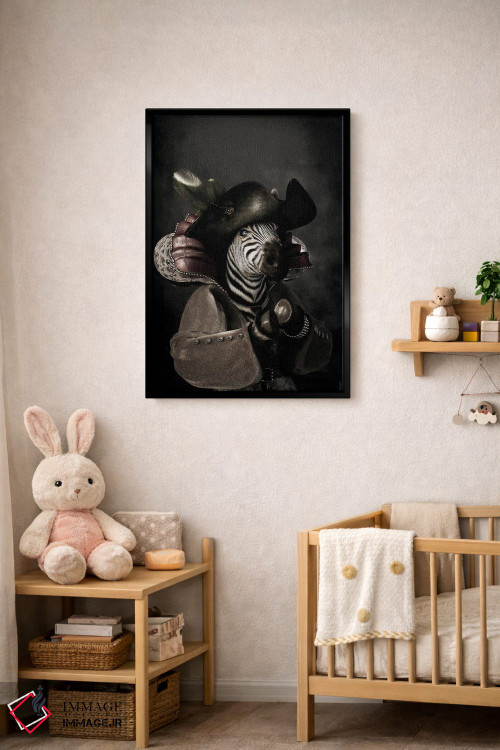 تابلو دکوراتیو پرتره گورخر به سبک رنسانس قدیمی اثر جوفری فیلیپ - D5B