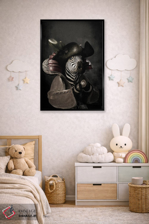 تابلو دکوراتیو پرتره گورخر به سبک رنسانس قدیمی اثر جوفری فیلیپ - D6B