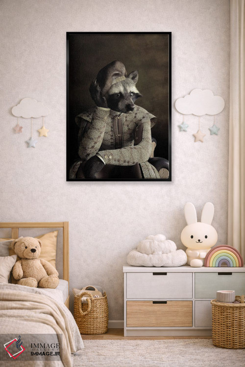 تابلو دکوراتیو پرتره راکون به سبک رنسانس قدیمی اثر جوفری فیلیپ - D4B