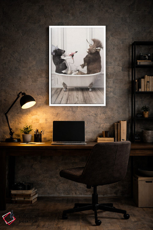 تابلو دکوراتیو گاوها در حمام اثر جوفری فیلیپ - D5W