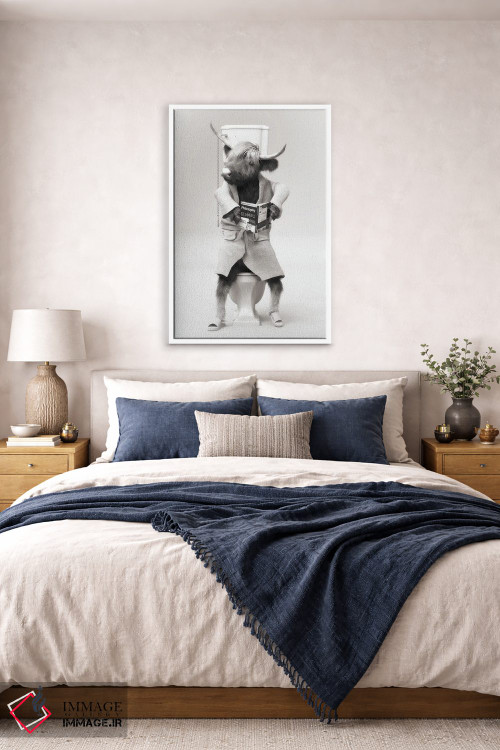 تابلو دکوراتیو گاو کوهستانی در توالت اثر جوفری فیلیپ - D5W