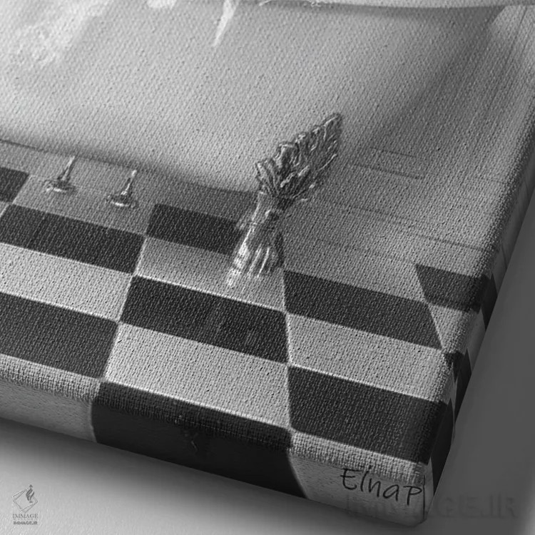 تابلو دکوراتیو پنگوئن ها در حمام اثر جوفری فیلیپ - نمای نزدیک بافت بوم