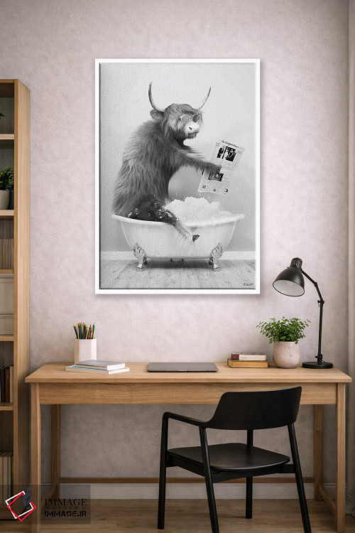تابلو دکوراتیو دفترچه گاو کوهستانی در حمام اثر جوفری فیلیپ - D1W