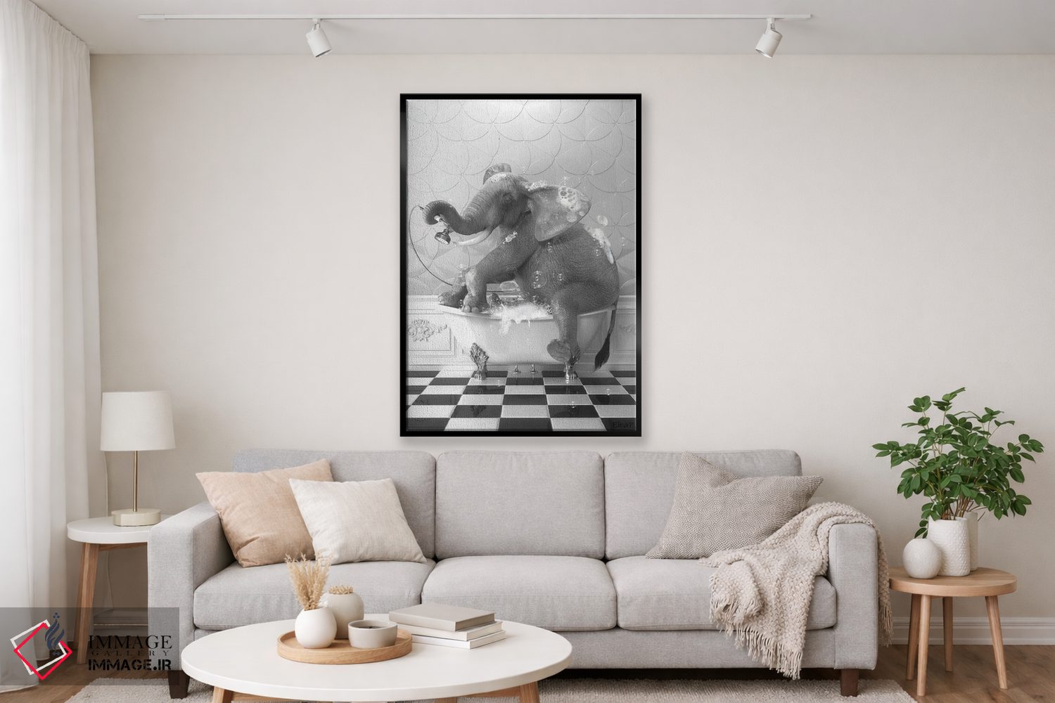 تابلو دکوراتیو فیل روی وان اثر جوفری فیلیپ - D2B