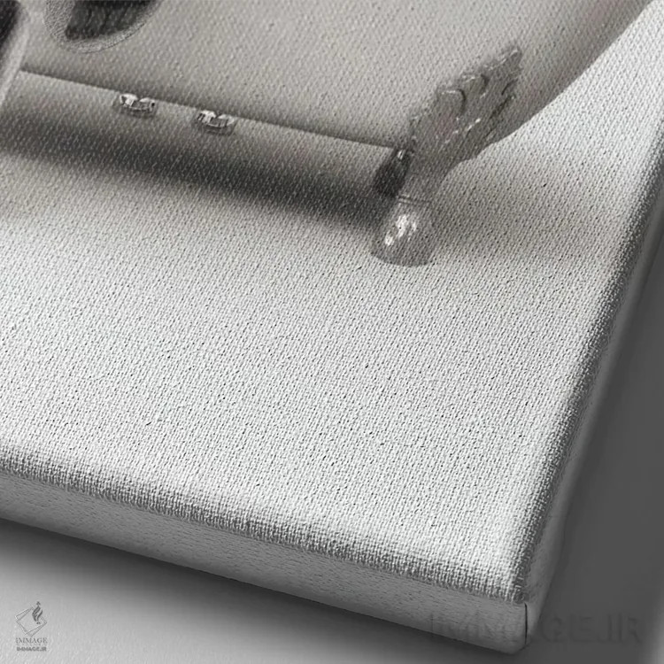 تابلو دکوراتیو گوریل در وان حمام اثر جوفری فیلیپ - نمای نزدیک بافت بوم