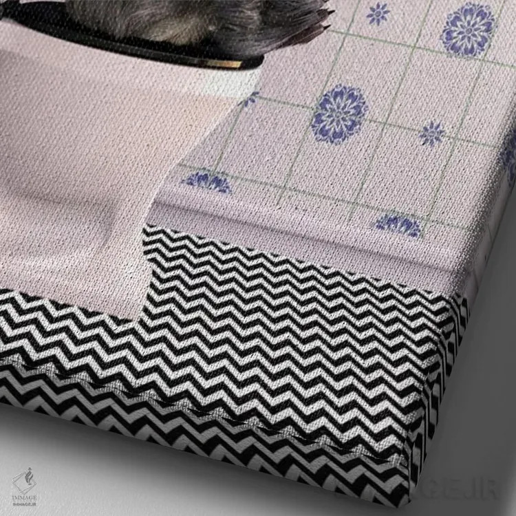 تابلو دکوراتیو کوالا در دستشویی اثر جوفری فیلیپ - نمای نزدیک بافت بوم